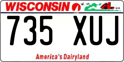 WI license plate 735XUJ