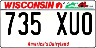 WI license plate 735XUO