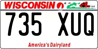 WI license plate 735XUQ