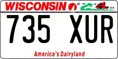 WI license plate 735XUR