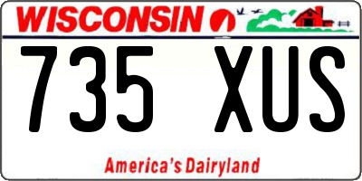 WI license plate 735XUS