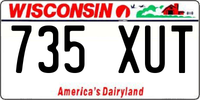 WI license plate 735XUT