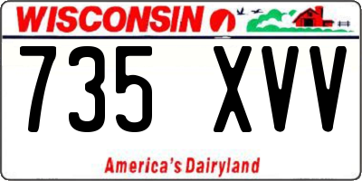 WI license plate 735XVV