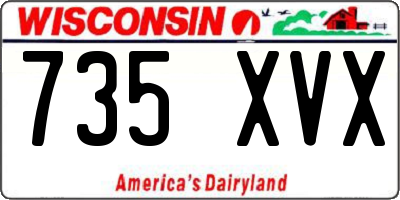 WI license plate 735XVX