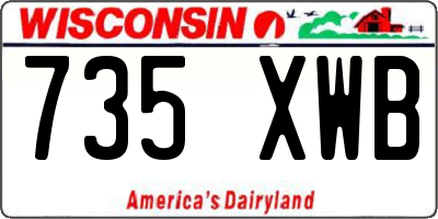 WI license plate 735XWB