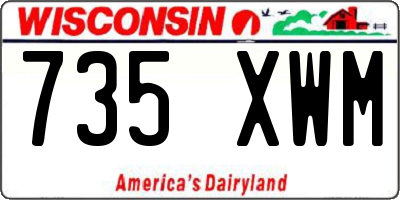 WI license plate 735XWM