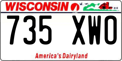 WI license plate 735XWO