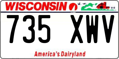 WI license plate 735XWV