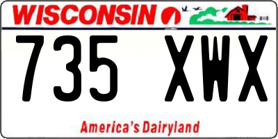 WI license plate 735XWX