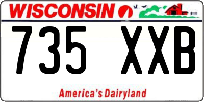 WI license plate 735XXB