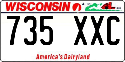 WI license plate 735XXC