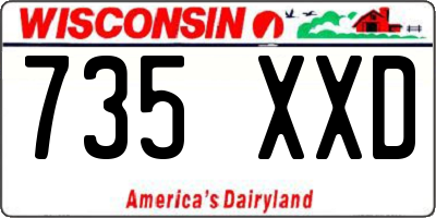WI license plate 735XXD