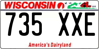 WI license plate 735XXE