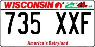 WI license plate 735XXF