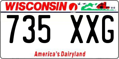 WI license plate 735XXG