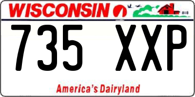 WI license plate 735XXP