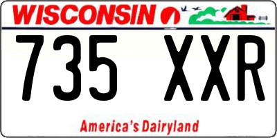 WI license plate 735XXR
