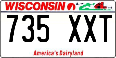 WI license plate 735XXT