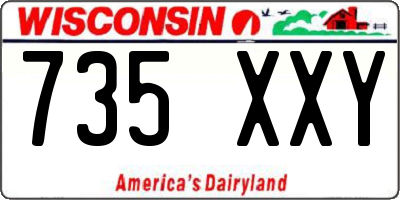WI license plate 735XXY