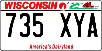 WI license plate 735XYA