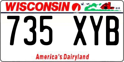 WI license plate 735XYB