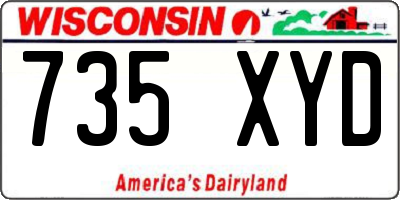 WI license plate 735XYD