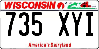 WI license plate 735XYI