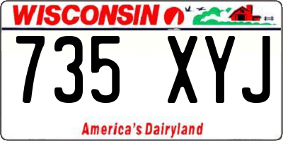 WI license plate 735XYJ