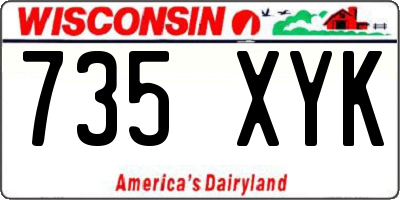 WI license plate 735XYK