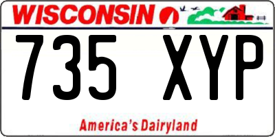WI license plate 735XYP