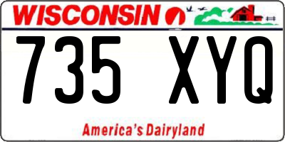 WI license plate 735XYQ