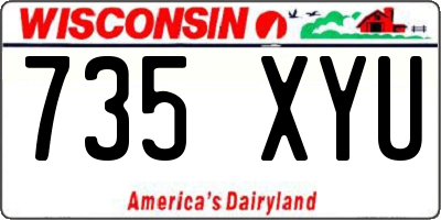 WI license plate 735XYU