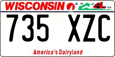 WI license plate 735XZC