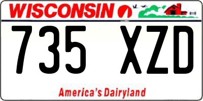 WI license plate 735XZD