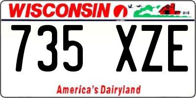 WI license plate 735XZE