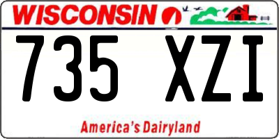 WI license plate 735XZI