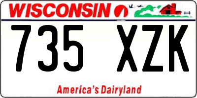 WI license plate 735XZK