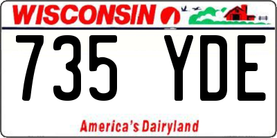 WI license plate 735YDE