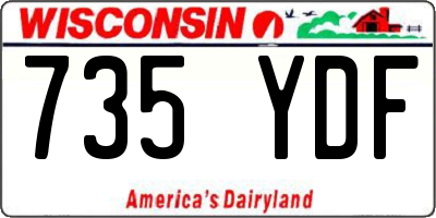 WI license plate 735YDF