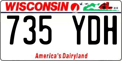 WI license plate 735YDH