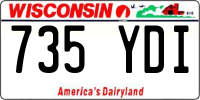 WI license plate 735YDI