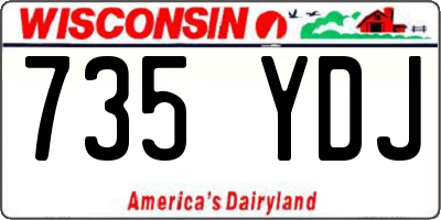 WI license plate 735YDJ