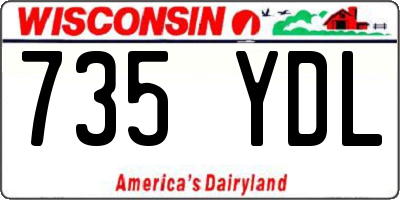 WI license plate 735YDL