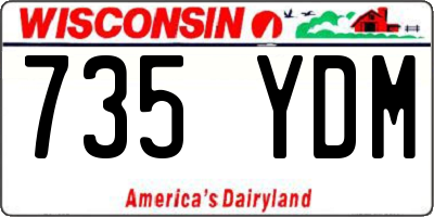 WI license plate 735YDM