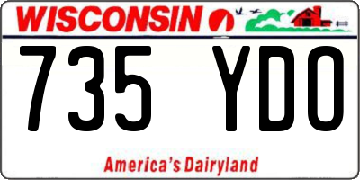WI license plate 735YDO