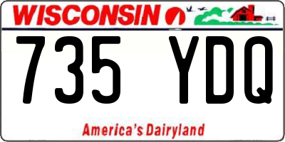 WI license plate 735YDQ