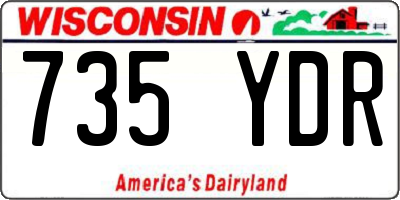 WI license plate 735YDR