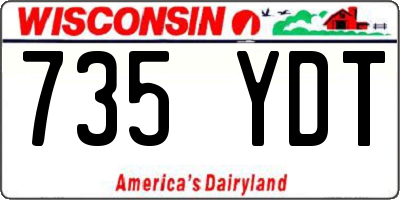 WI license plate 735YDT
