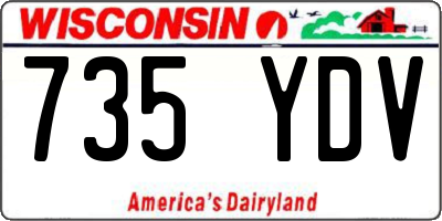 WI license plate 735YDV