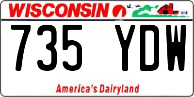 WI license plate 735YDW